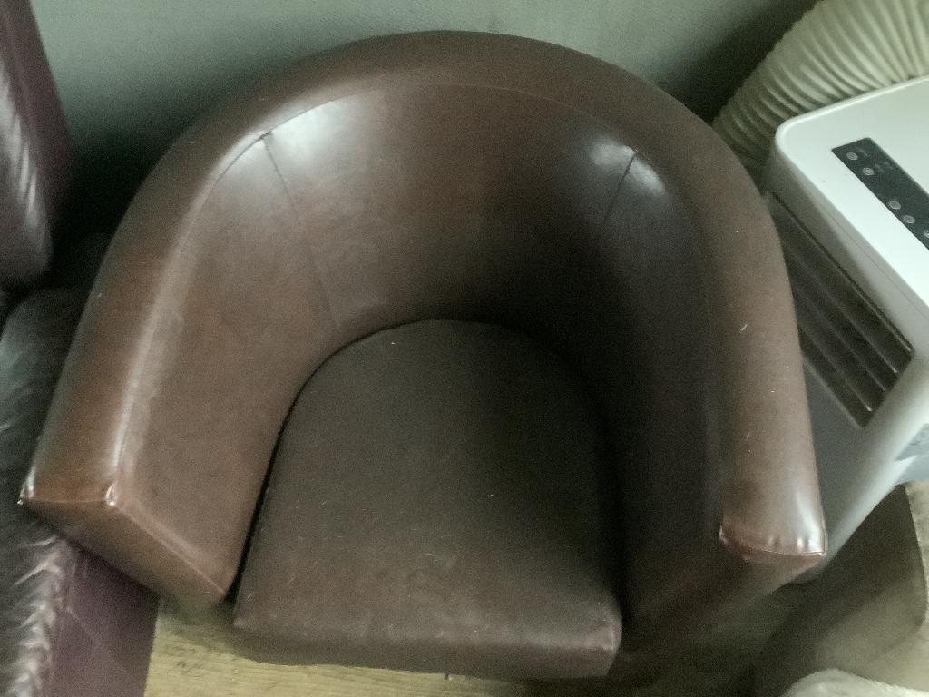 Mooie dressoir stoel  van leer zgan, Ophalen, Bruin, Leer, Zo goed als nieuw