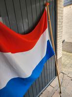 Gratis af te halen.  Nederlandse vlag met vlaggenstok, Diversen, Vlaggen en Wimpels, Gebruikt, Ophalen of Verzenden