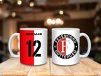 Feyenoord mok met eigen naam en nummer, Huis en Inrichting, Keuken | Servies, Keramiek, Nieuw, Ophalen of Verzenden, Kom(men)
