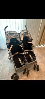 Maclaren duo buggy Twin techno, Kinderen en Baby's, Ophalen, Zo goed als nieuw, Maclaren, Regenhoes