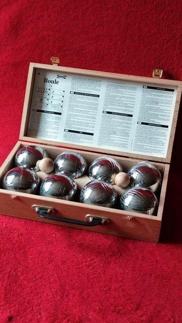 Zeldzame IKEA jeu de boules set - 8 ballen in houten kistje