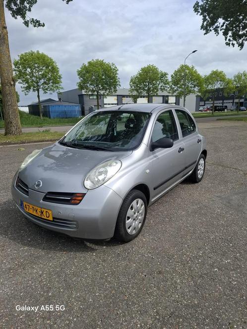 Nissan Micra 1.2 59KW 5DR AUTOMAAT 2004 Grijs APK 10/2025, Auto's, Nissan, Bedrijf, Micra, ABS, Airbags, Airconditioning, Alarm