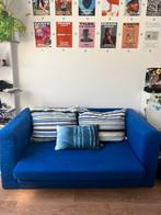 Blauwe uitklapbare slaapbank 114x230, Ophalen, Gebruikt, Blauw