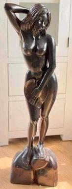 kunstbeeld naakte vrouw 110 cm hoog houtsnijwerk kunst, Antiek en Kunst, Kunst | Beelden en Houtsnijwerken, Ophalen of Verzenden