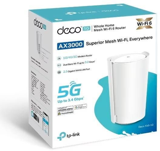 TP-Link Deco X50-5G Mesh WiFi 6 Router, Computers en Software, Routers en Modems, Gebruikt, Router met modem, Ophalen of Verzenden