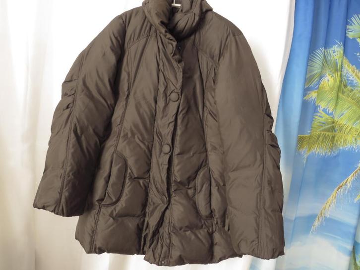 grijs echte dons en veren jas mt 38 Betty barclay, Kleding | Dames, Jassen | Winter, Gedragen, Maat 38/40 (M), Grijs, Ophalen of Verzenden