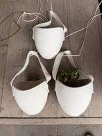 Serax Potteries Hangpotten - 3 Stuks - Wit, Tuin en Terras, Bloempotten, Gebruikt, Rond, Binnen, Ophalen of Verzenden