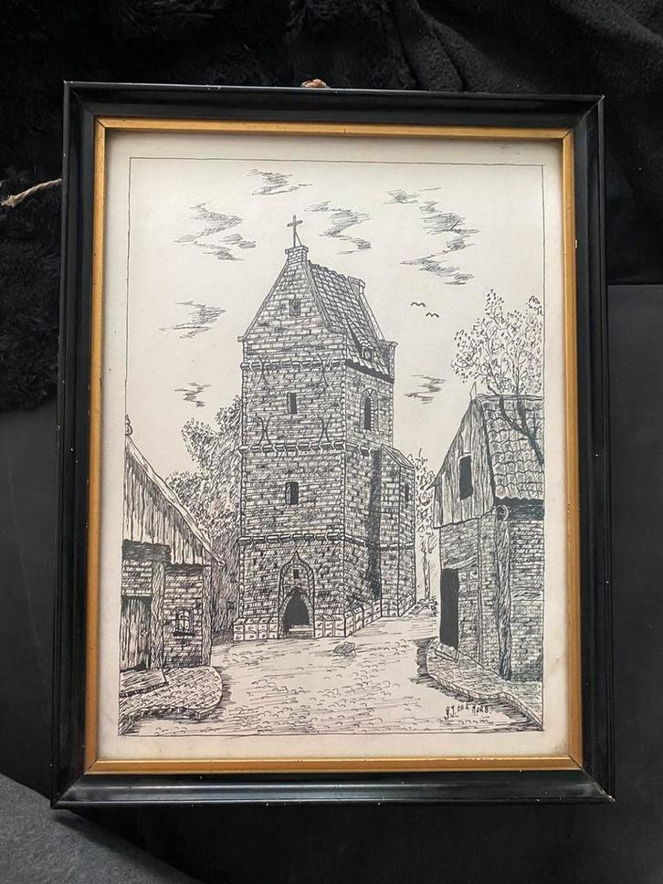 GJ ter Mors, Antiek en Kunst, Kunst | Tekeningen en Foto's, Ophalen of Verzenden