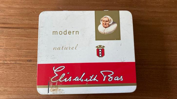 Blikje Elisabeth Bas - 20 sigaren- modern naturel ( boxtel), Verzamelen, Rookartikelen, Aanstekers en Luciferdoosjes, Gebruikt