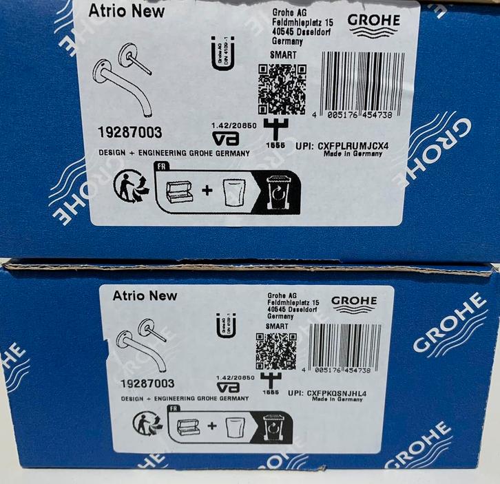 Grohe Atrio New 2 wastafelkranen  superkoopje, Doe-het-zelf en Verbouw, Sanitair, Nieuw, Kraan, Ophalen of Verzenden