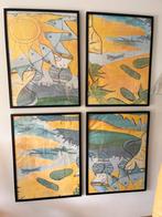 Abstracte Schilderijen Set - Wanddecoratie 4 stuks 62x82,5cm, Ophalen