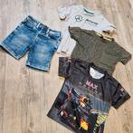 Jeans short & 3 tshirts maat 92, Kinderen en Baby's, Kinderkleding | Maat 92, Gebruikt, Ophalen