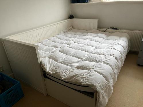 Ikea Hemnes Bed 80x200 met Opberglades, Huis en Inrichting, Slaapkamer | Bedden, Gebruikt, Eenpersoons, 80 cm, 200 cm, Hout, Wit