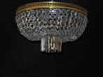 Kristallen grote oude plafonniere onder een rij  ijspegels, Ophalen, Gebruikt