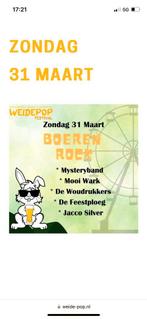 Weidepop Boerenrock zondag 31 maart, 4 kaartjes te koop, Tickets en Kaartjes, Evenementen en Festivals