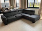 Antraciet hoekbank met verstelbare hoofdsteunen, Ophalen, Gebruikt, Hoekbank, Stof