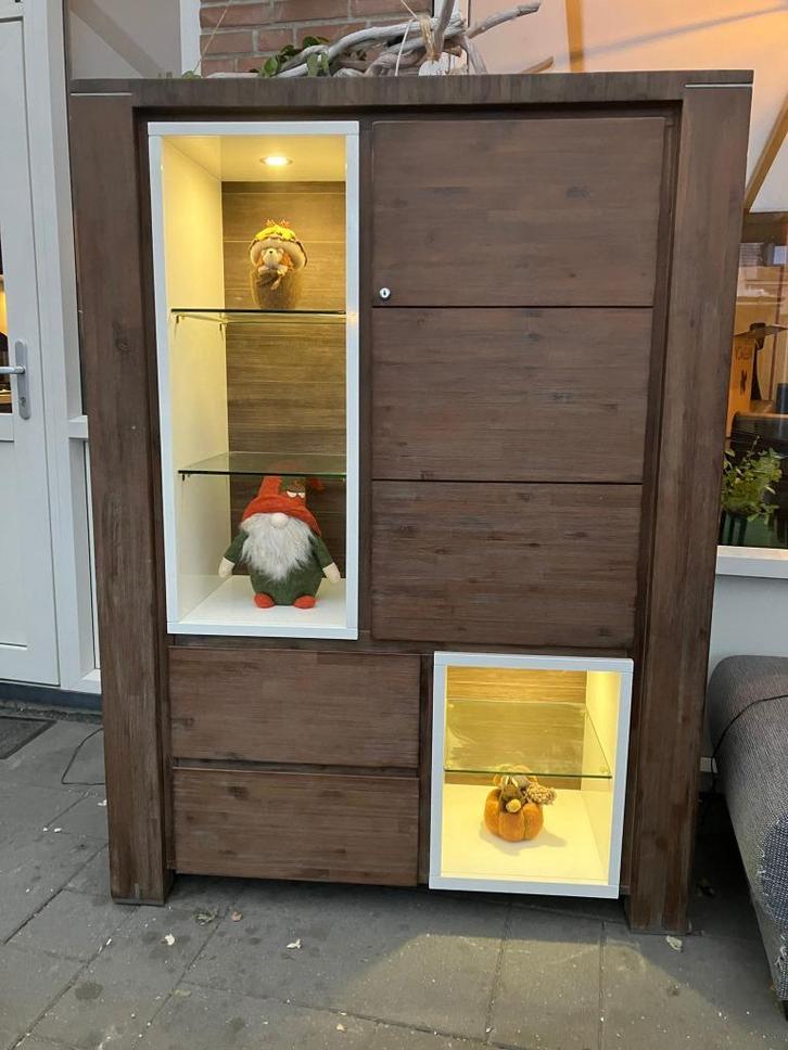 Eiken woonkamerkast, Huis en Inrichting, Kasten | Buffetkasten, Zo goed als nieuw, 150 tot 200 cm, 50 tot 100 cm, 25 tot 50 cm
