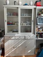 Buffetkast wit, Huis en Inrichting, Kasten | Buffetkasten, Ophalen, 100 tot 150 cm, Zo goed als nieuw, Glas