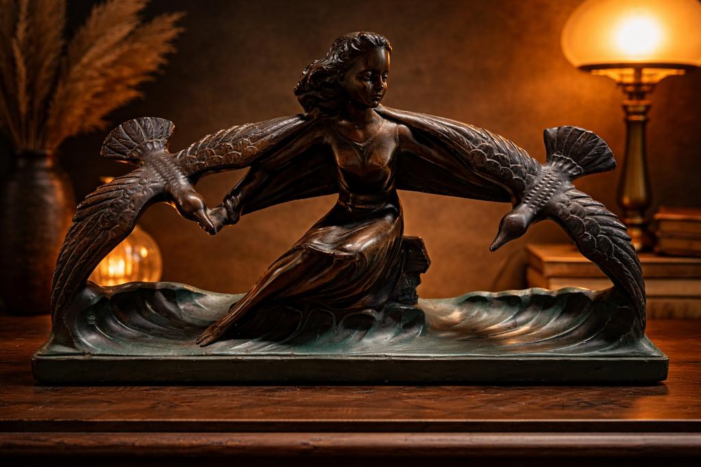 Sculptuur Art-Deco 1925 lust voor het oog, Antiek en Kunst, Ophalen of Verzenden