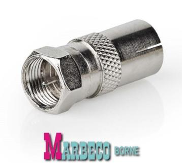 Coax adapter, Antenne-Adapter, F-con to Male antenne beschikbaar voor biedingen