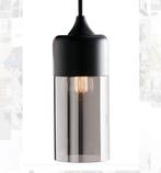 Hanglamp E27 Zwart SMOKE Hang-lamp Glas 30CM lang Nieuw, Huis en Inrichting, Lampen | Hanglampen, Nieuw, Ophalen of Verzenden