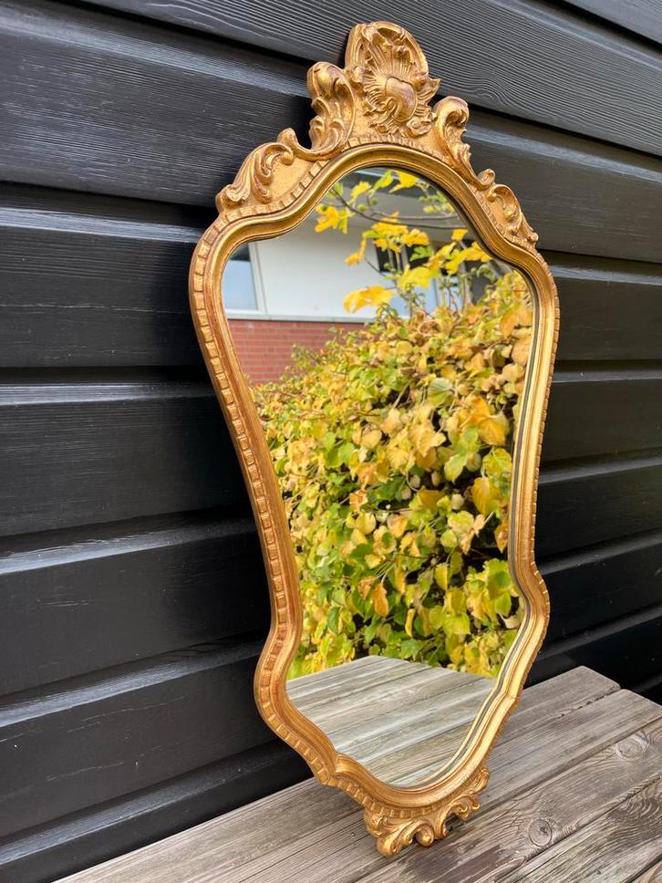 Spiegel aniek barok, Huis en Inrichting, Woonaccessoires | Spiegels, Gebruikt, 50 tot 75 cm, 100 tot 150 cm, Overige vormen, Ophalen