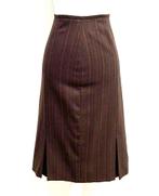 Vintage Hucke bruin gestreepte wollen koker rok maat 38 - M, Ophalen of Verzenden, Nieuw, Maat 38/40 (M), Bruin