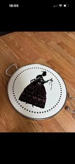 Dienblad met lief tafereel - Handvat los, Huis en Inrichting, Woonaccessoires | Dienbladen, Ophalen of Verzenden, Gebruikt, Rond