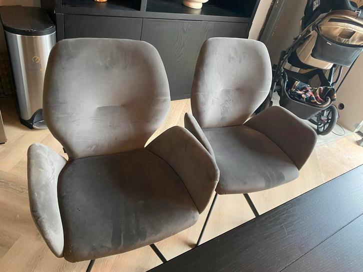 Goossens Eetkamerstoelen - Grijs, Antiek en Kunst, Antiek | Meubels | Stoelen en Banken, Ophalen of Verzenden
