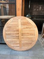 Ronde Teak Houten Tafelblad - 120cm, Ophalen, Gebruikt, Rond, Teakhout