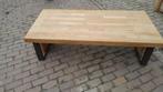 Industriele Salon tafel Massief Eiken, 100 tot 150 cm, Zo goed als nieuw, Rechthoekig, Stoer industrieel