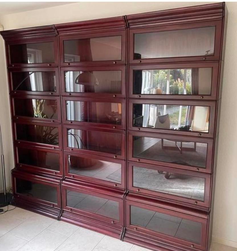 Boekenkast model Globe wernicke 3 naast elkaar boekenwand, Huis en Inrichting, Kasten | Boekenkasten, Ophalen, Gebruikt, 200 cm of meer