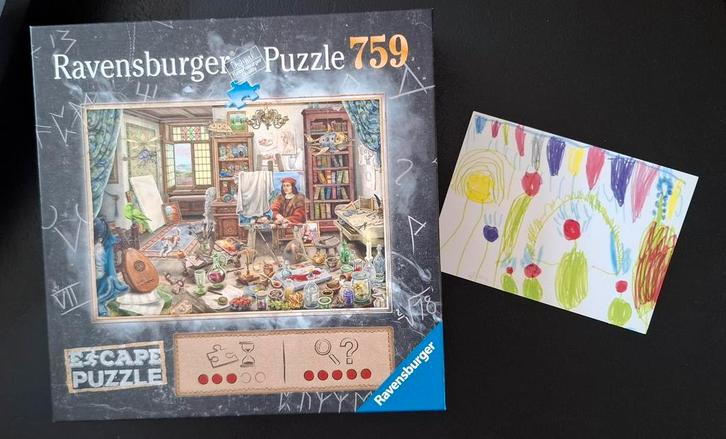 Ravensburger Escape Puzzel Da Vinci Atelier - 759 Stukjes, Hobby en Vrije tijd, Denksport en Puzzels, Ophalen of Verzenden