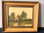 Landschap vissende vader en zoon van Leo Pors, Ophalen of Verzenden