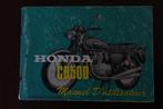 Honda CB500 1972 manuel d'utilisateur CB 500 K1 four, Motoren, Honda