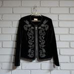 Vintage Vest Maat 36 Zwart Velours Borduursel Canda C&A, Kleding | Dames, Verzenden, Zwart, Canda, Zo goed als nieuw