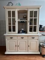 Buffetkast met glazen deuren, Huis en Inrichting, Kasten | Buffetkasten, Ophalen, Gebruikt, 100 tot 150 cm, Glas