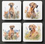 Ridgeback Aquarel onderzetters met houder, Ophalen of Verzenden, Nieuw, Glas of Kopje