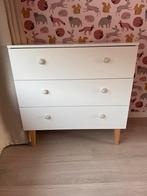 Bopita Indy Commode – 3 Laden – Wit/Naturel, Ophalen, 50 tot 70 cm, 90 tot 105 cm, 100 cm of meer