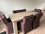 Eettafel + 6 eetkamerstoelen, Huis en Inrichting, Complete eetkamers, Ophalen, Gebruikt, 4 tot 6 stoelen