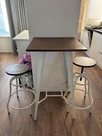 Hoge tafel met krukken, Ophalen, Zo goed als nieuw