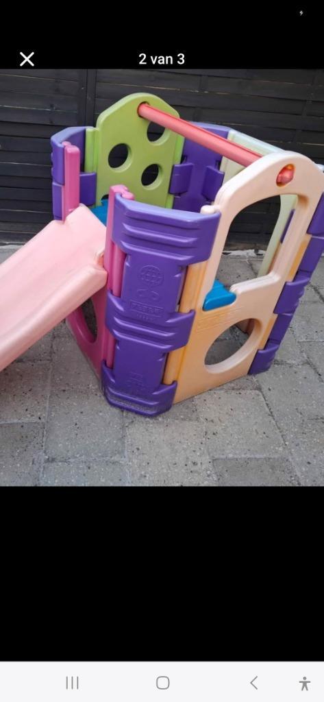 Uitdagend FEBER speeltoestel met trap of glijbaan., Kinderen en Baby's, Speelgoed | Buiten | Speeltoestellen, Gebruikt, Glijbaan