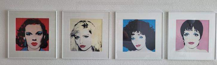 4x ANDY WARHOL, Huis en Inrichting, Woonaccessoires | Schilderijen, Tekeningen en Foto's, Minder dan 50 cm, Minder dan 50 cm, Ophalen