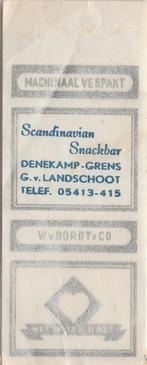 Scandinavian Snackbar Denekamp grens - G v Landschoot, Verzamelen, Suikerzakjes, Ophalen of Verzenden