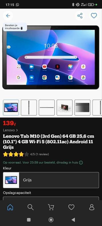 Lenovo Tab M10HB - Tablet beschikbaar voor biedingen