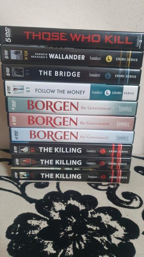 Kleine partij: wallander, Those Who Kill, Borgen , 10 boxen:, Cd's en Dvd's, Dvd's | Tv en Series, Zo goed als nieuw, Thriller
