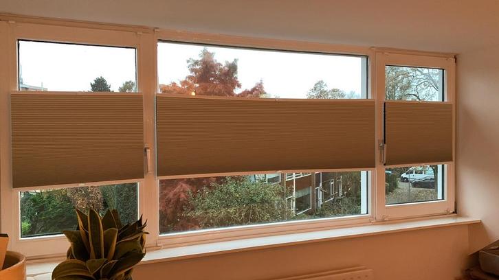 Plissegordijn Dakkapel Ecru-Beige, Huis en Inrichting, Stoffering | Gordijnen en Lamellen, Gebruikt, 100 tot 150 cm, 100 tot 150 cm