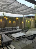 Palletbank / lounge kussens 320x240cm, Tuin en Terras, Tuinsets en Loungesets, 6 zitplaatsen, Gebruikt, Hout, Loungeset