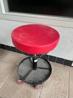 Rode Poetskruk met Wieltjes, Huis en Inrichting, Ophalen of Verzenden, Gebruikt, Rood, Bureaukruk