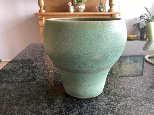 Plantpot, bloempot, groen, handgemaakt, vintage, Huis en Inrichting, Kamerplanten, Ophalen